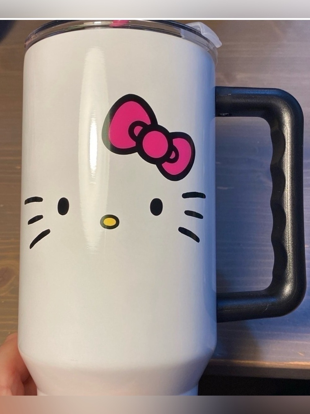 Sanrio Hello Kitty travel tumbler white & pink